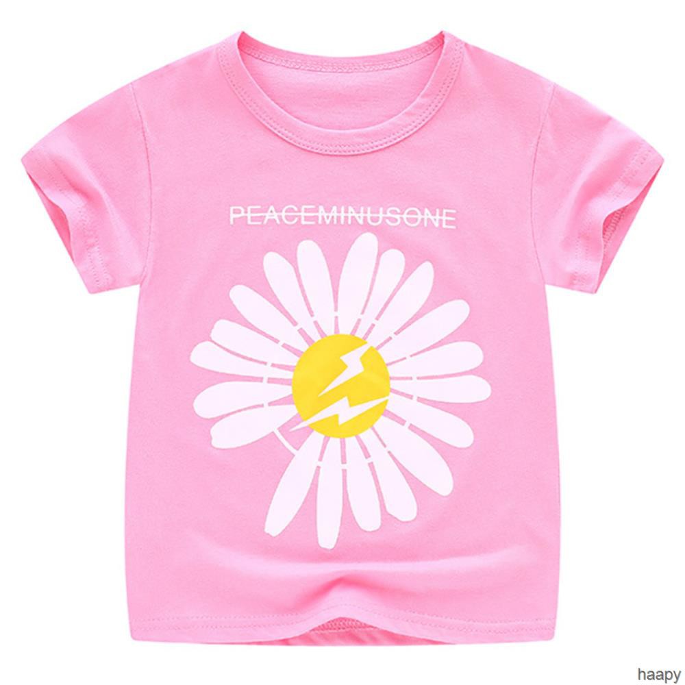 Áo Thun Tay Ngắn Chất Liệu Cotton Cao Cấp Họa Tiết Hoạt Hình Thời Trang Mùa Hè Theo Phong Cách Hàn Quốc Cho Bé