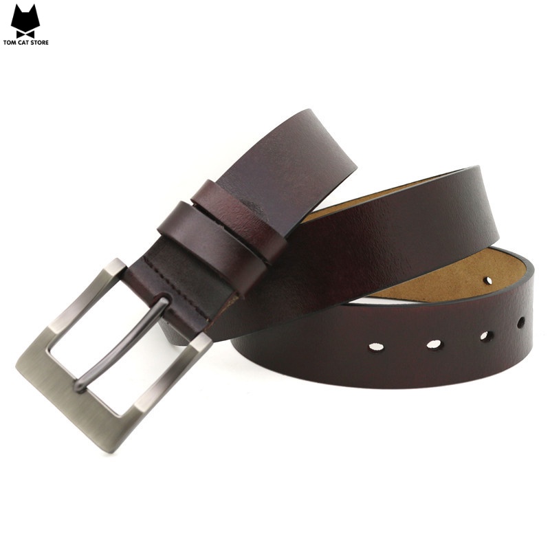 Thắt Lưng Da Bò Nam Thắt Lưng Nam Cao Cấp Thắt Lưng Khóa Đục Lỗ HK Cao Cấp BH 2 năm