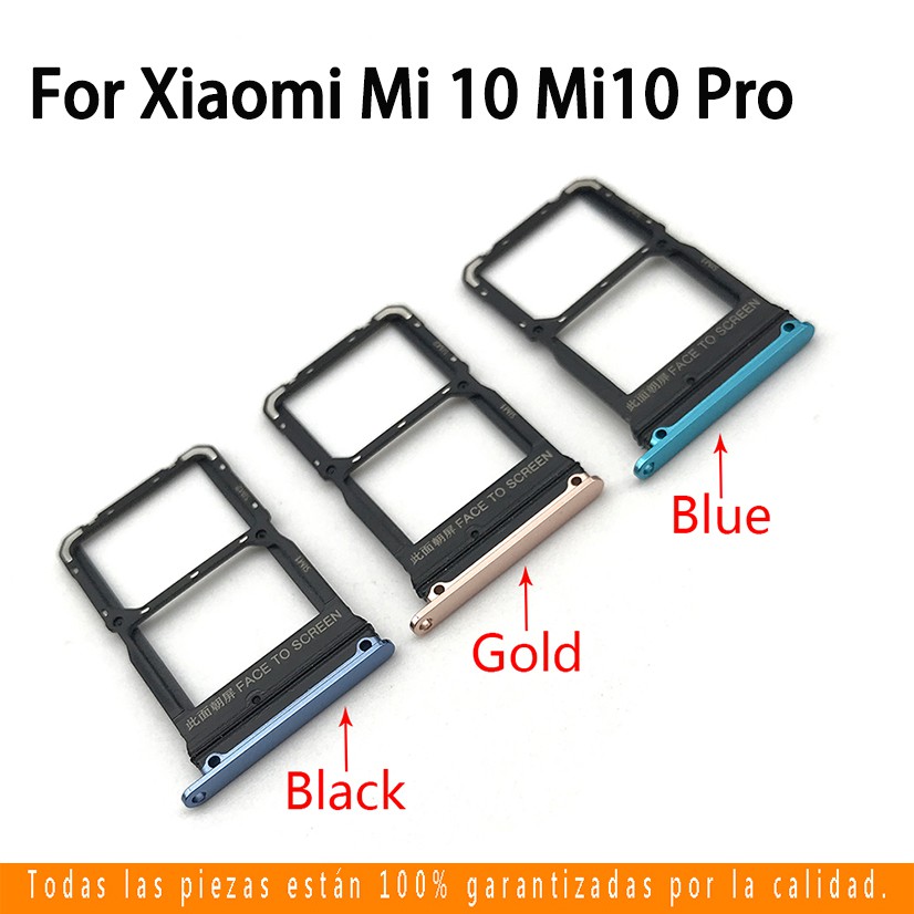 Dành Cho Xiaomi Mi10 Lite / Mi 10 / Mi10 Pro Khay Sim Cho Xiaomi Mi 10Lite Mi 10 Mi 10Pro Khe Cắm Thẻ Sim Giá Đỡ Thẻ Đầu Đọc Khe Cắm SD Adapter Thay Thế Một Phần