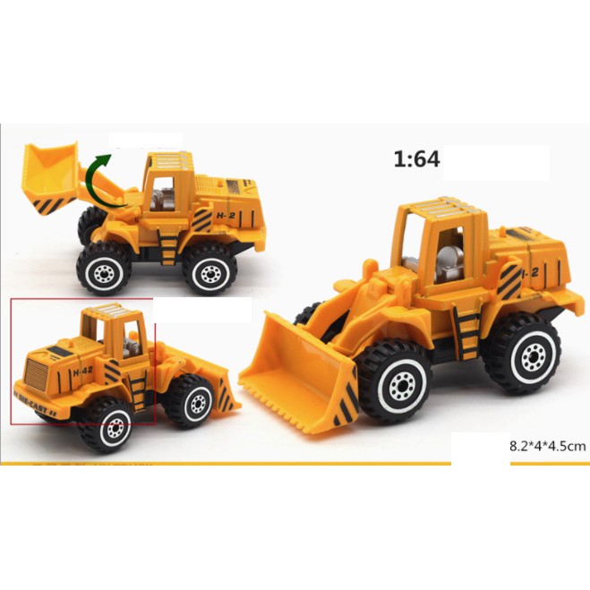 Bộ xe công trình gồm 6 xe công trình các loại tỉ lệ 1:64