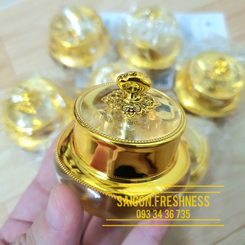 Hủ đựng mỹ phẩm ông vua 15g, hủ kem vàng sang trọng