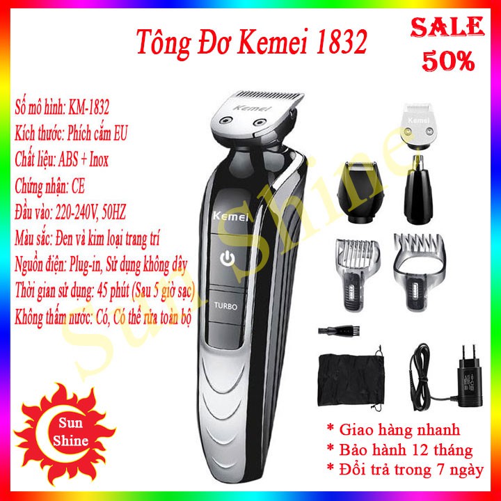 Tông Đơ Cắt Tóc Đa Năng ⚡️Bảo Hành 12 Tháng⚡️ Máy Cắt Tỉa Tóc Đa Năng Kết Hợp Cắt Tóc Cạo Râu Tỉa Lông Mũi