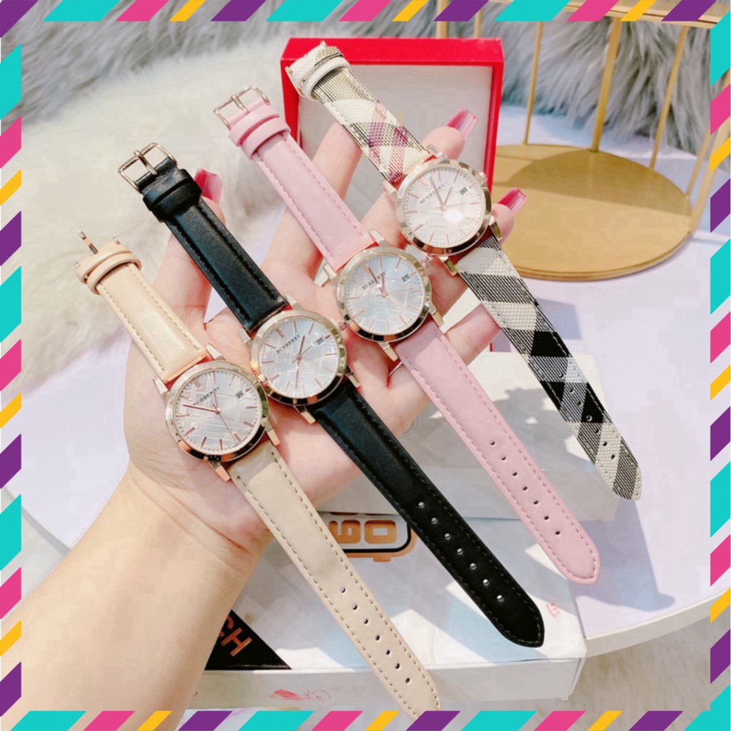 Đồng hồ nữ BEBR dây da mềm bền đẹp sang trọng đeo cực sáng tay và nổi bật, chống nước, bảo hành 1 năm