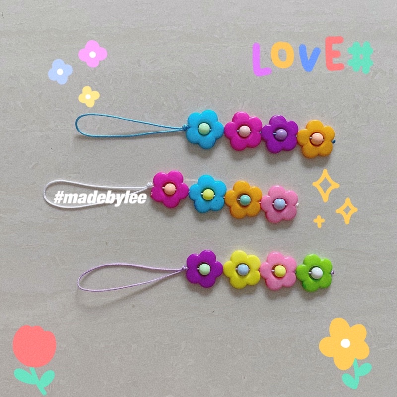 Móc khoá Hoa Dây treo điện thoại Hoa Phone Strap