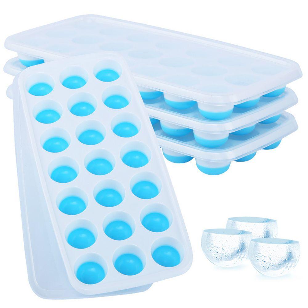 Khuôn Làm Đá Uống Rượu Whiskey Bằng Silicone Có Nắp Đậy