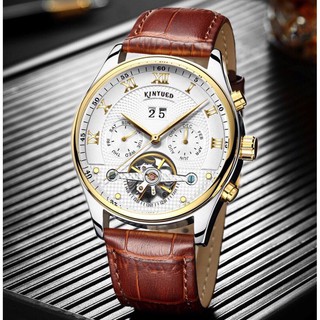 Đồng hồ cơ nam Kinyued dây da sang trọng