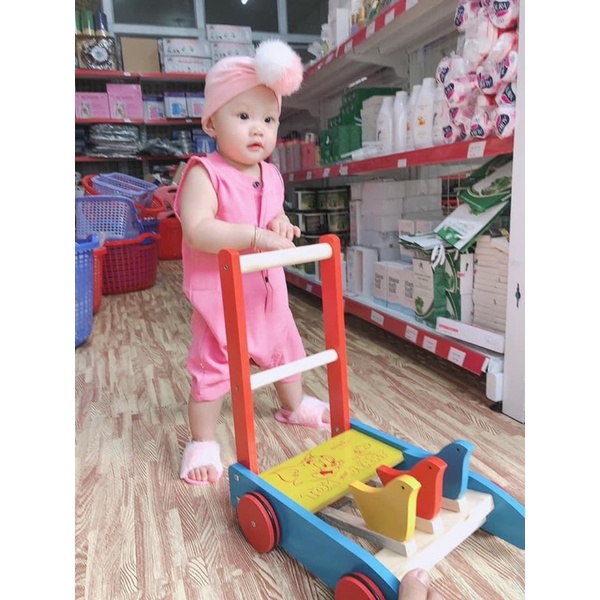 Xe Gỗ Tập Đi Cho Bé Hình Con Gà