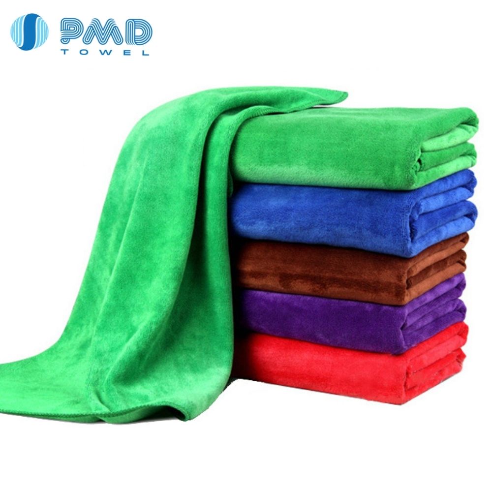Khăn tắm gội 40x80cm Microfiber hàng dày loại 1 không sổ lông không phai màu kháng khuẩn nhanh khô