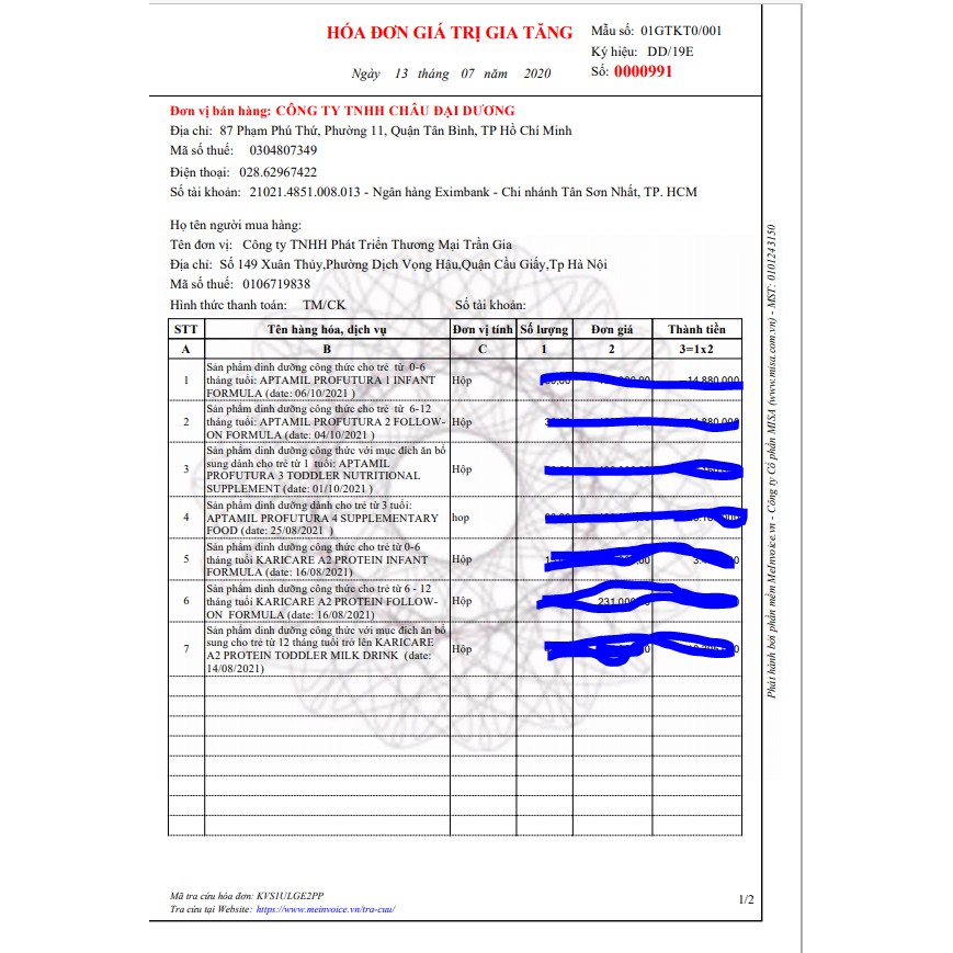 Sữa Aptamil pro Úc số 1 mẫu mới