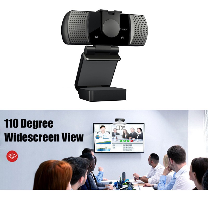 Full Hd 1080P Webcam Wide Angle USB Web Camera with Mic for PC Laptop Online Teching Conference Live Streaming
