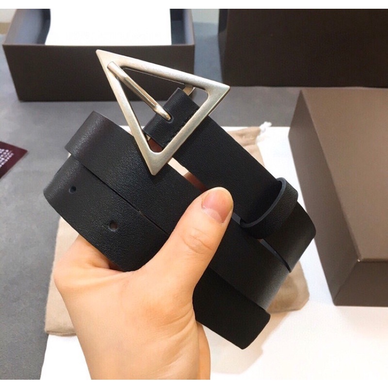 Thắt lưng nữ mặt tam giác 1.8cm da đẹp Dây đai váy nịt lưng áo quần âu nữ nam bản nhỏ kiểu hàn quốc