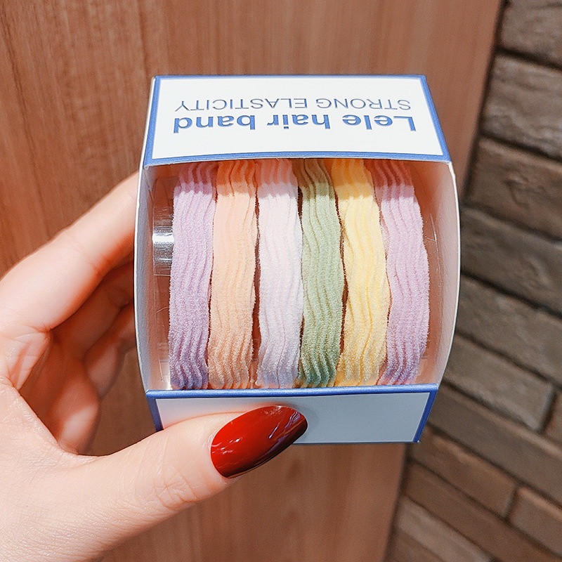 Set 5 dây cột tóc nhiều màu sắc siêu chắc chắn và thời thượng phụ kiện tóc cho nữ