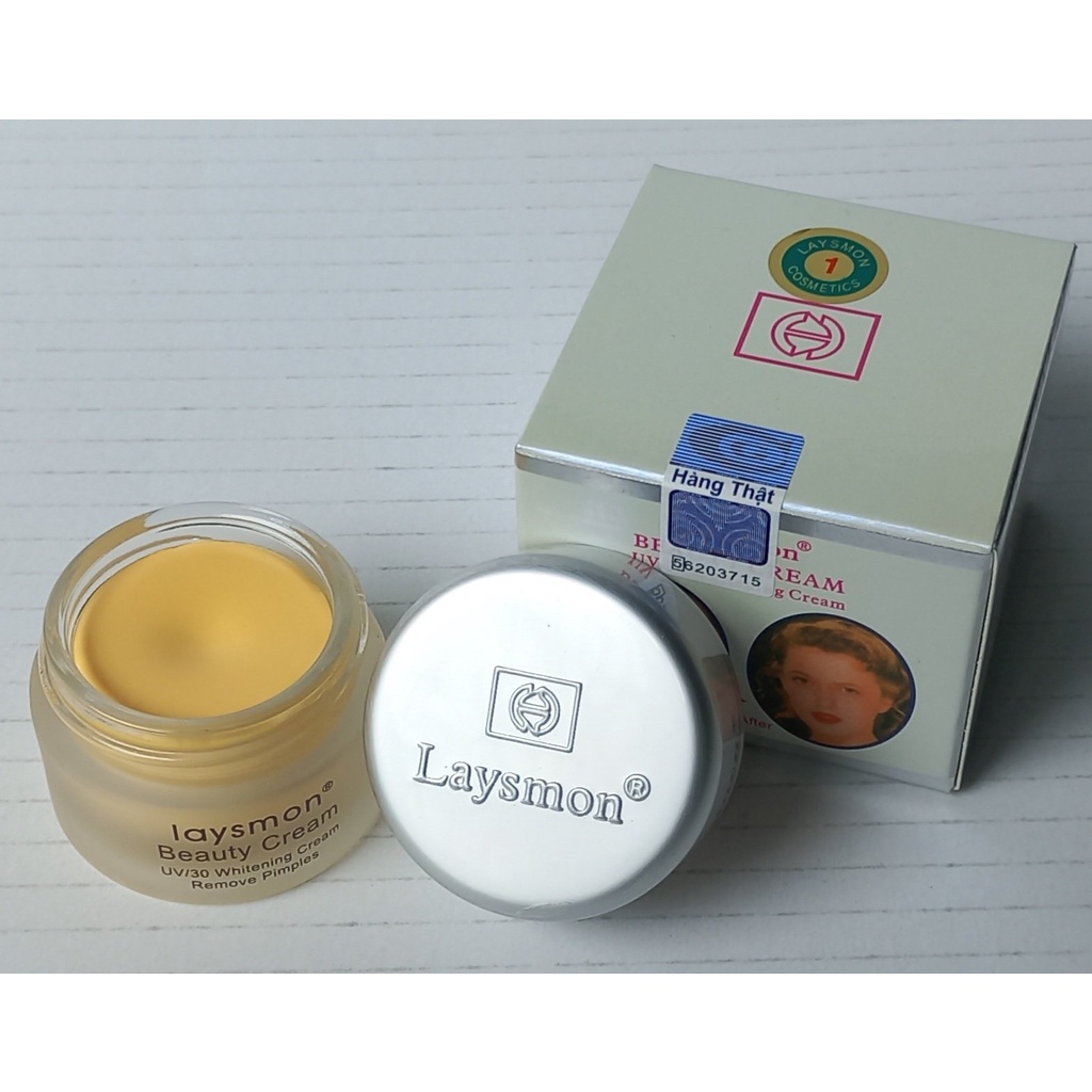 Kem Laysmon Beauty Cream 15g dưỡng trắng da (mụn trứng cá đen, tàn nhang, vết nám)