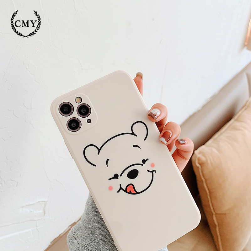 ốp iphone 11 Ốp lưng silicon họa tiết gấu cho iPhone 11 / 12promax/ 12mini / 11promax/x/xr/7/8plus/se/12promax/12mini 13 pro max 13 mini