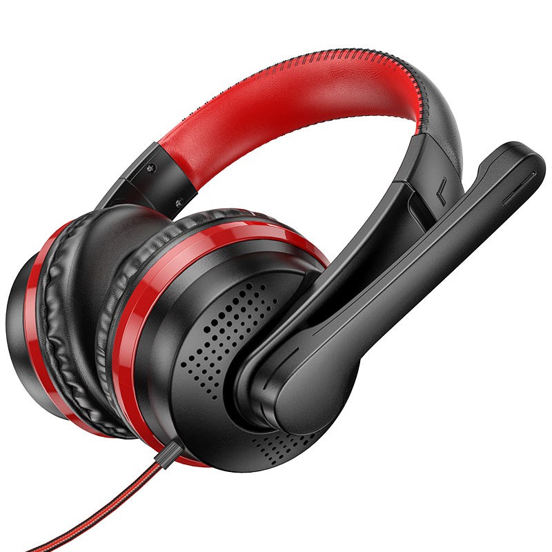 Tai nghe chụp tai có mic game hoco W103 điều chỉnh âm lượng chơi game pubg liên quân trên PC
