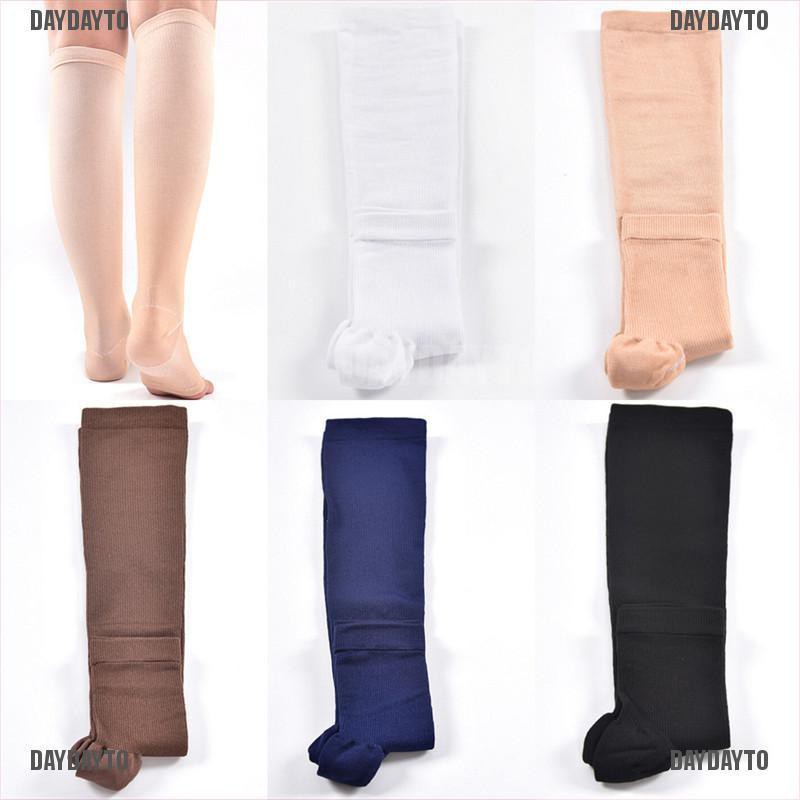 Daydayto ph Vớ Nén Co Giãn Hở Ngón Chân Hỗ Trợ Đầu Gối