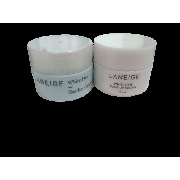 [HB GIFT] Combo dưỡng trắng da Laneige White Dew Tone-up Cream 10ml & Sherbet Cream 10ml