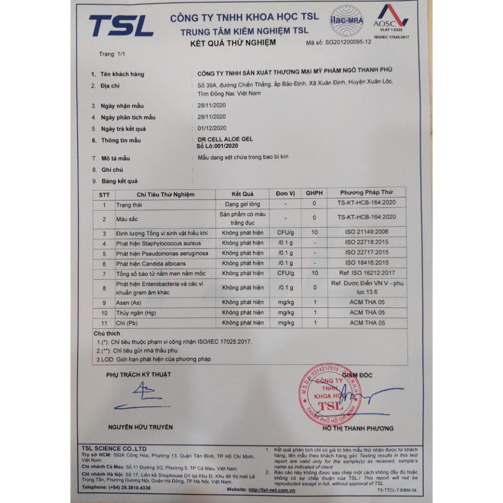 Kem ngừa giảm mụn Nha đam Aloe Gel DR CELL Gel chấm mụn 15 Gr | BigBuy360 - bigbuy360.vn