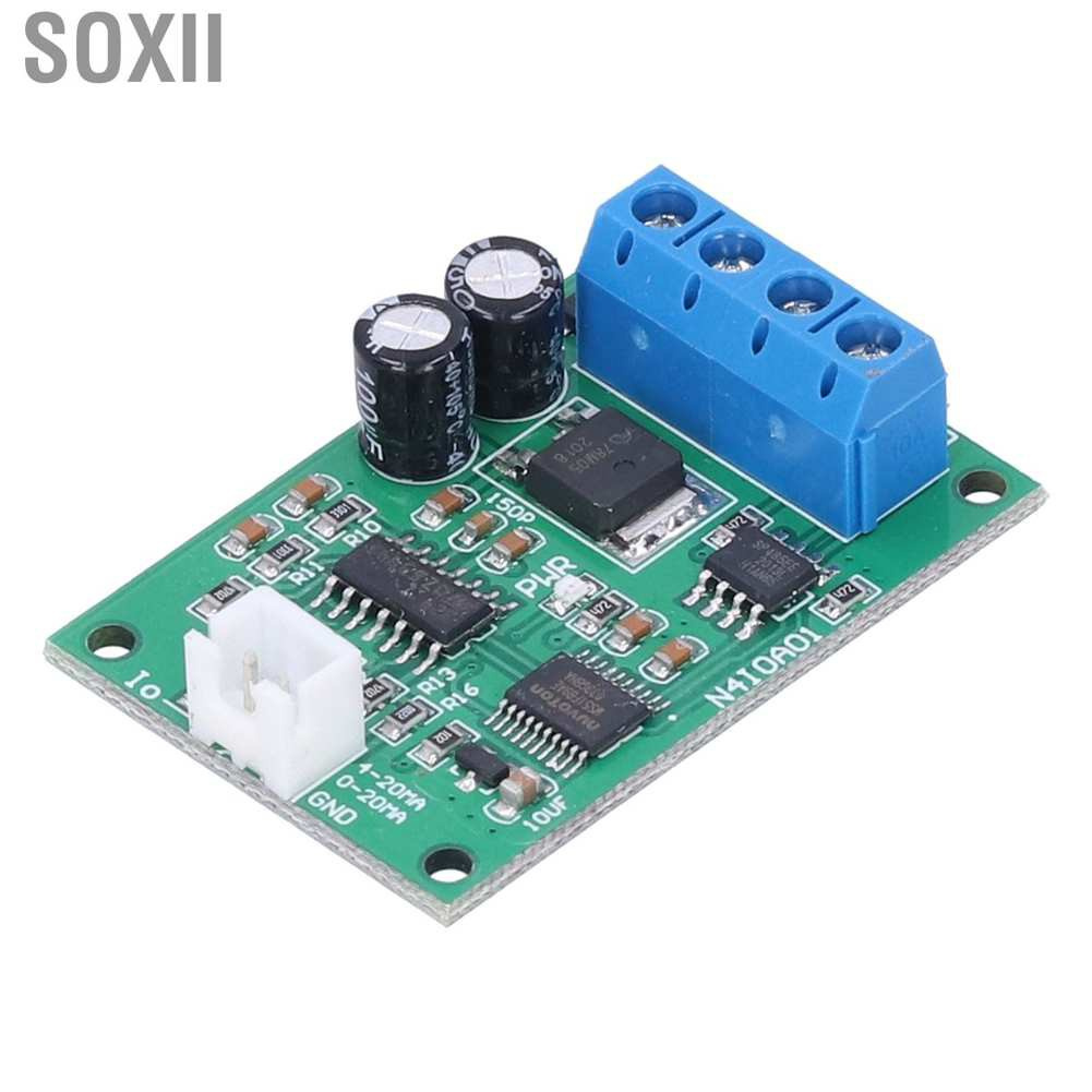 Soxii DAC Converter Module DC 12V RS485 to 4‑20MA 0‑20MA Voltage Current Board for PLC