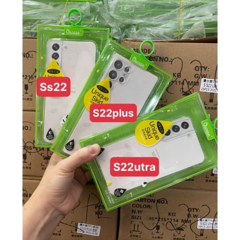Ốp lưng dẻo trong hiệu Ou case Samsung A54 5G,A34 5G,A14,S23,S23 PLUS,S23ULTRA,S22,S22plus,S22Ultra chống ố vàng