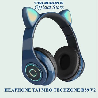 Tai Nghe Chụp Tai Tai Mèo Có Mic Techzone B39 v2 Âm Thanh Chân Thực Mic To Rõ