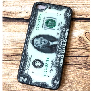 Ốp lưng iPhone 7 plus / 8 plus lưng kính viền dẻo 2 đô may mắn