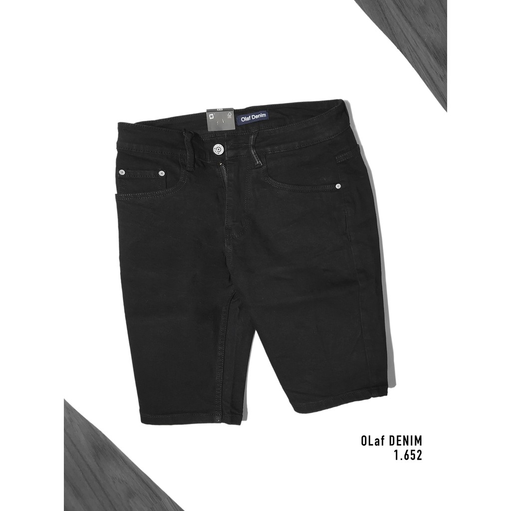 Quần Sọt Jean Đen KHÔNG RÁCH Cho Nam, Vải Co Giản Ít Ra Màu( Không Đáng Kể) MS1652 | BigBuy360 - bigbuy360.vn