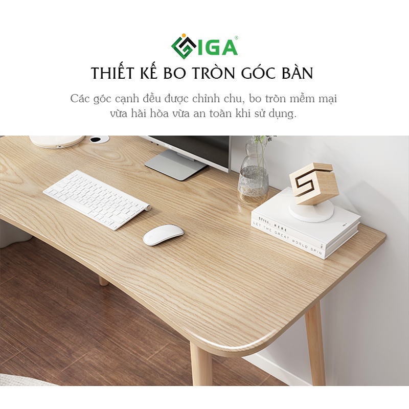 Bàn làm việc IGA có ngăn để đồ đa năng phong cách Nordic - GP185