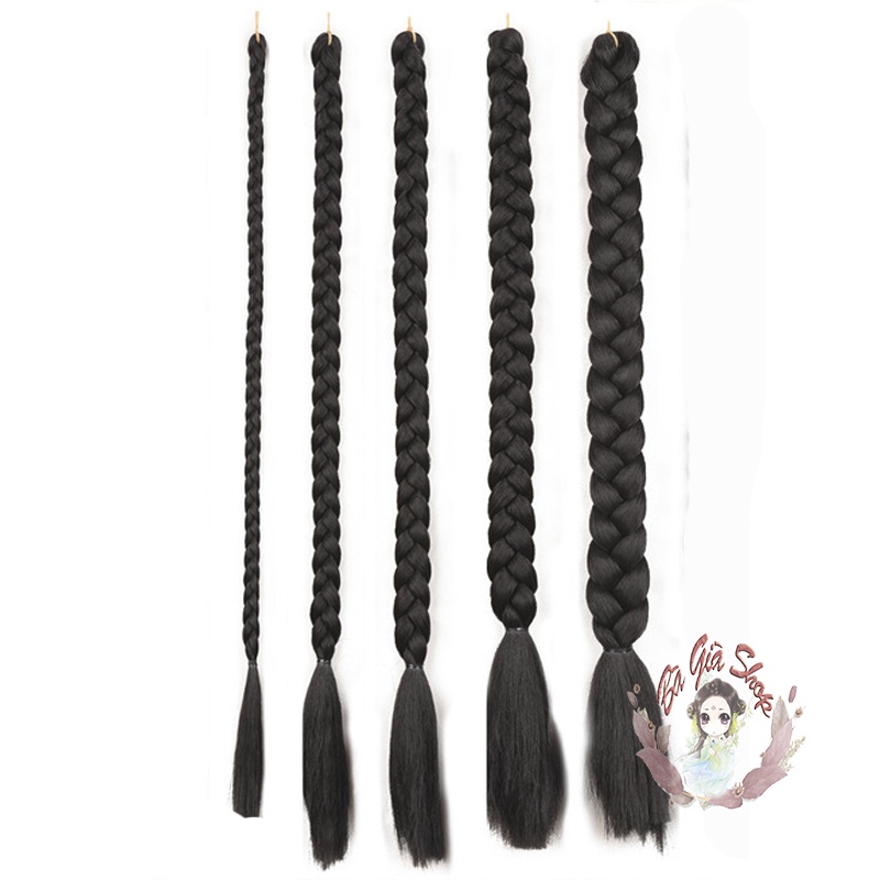 Bím tóc nhiều cỡ búi tóc cổ trang tóc giả tạo kiểu tóc cưới