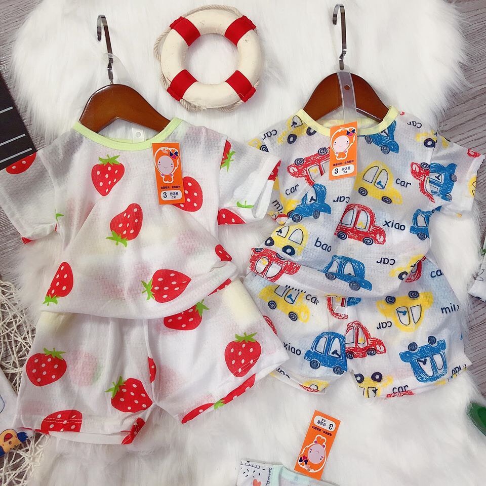 Bộ cotton lưới thông hơi Quảng Châu size nhỡ 16-28kg chọn 10 mẫu XHN241