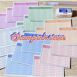 (004)PHIẾU TRẮC NGHIỆM 40 câu màu pastel siêu nhỏ gọn - 50 tờ