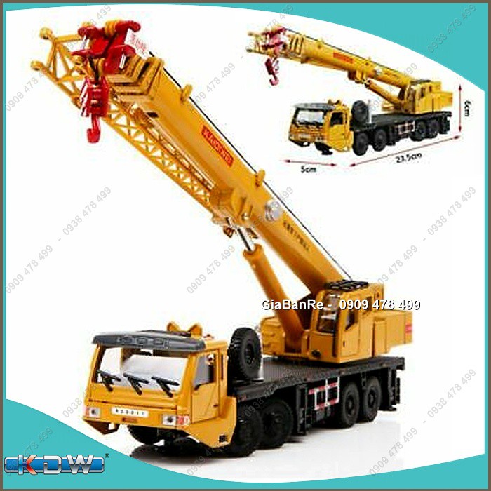 Mô Hình Sắt Xe Cẩu Hạng Nặng 4 Tầng Nâng Cẩu Kéo Cao 97cm Tỉ Lệ 1:50 - Kdw - 9920