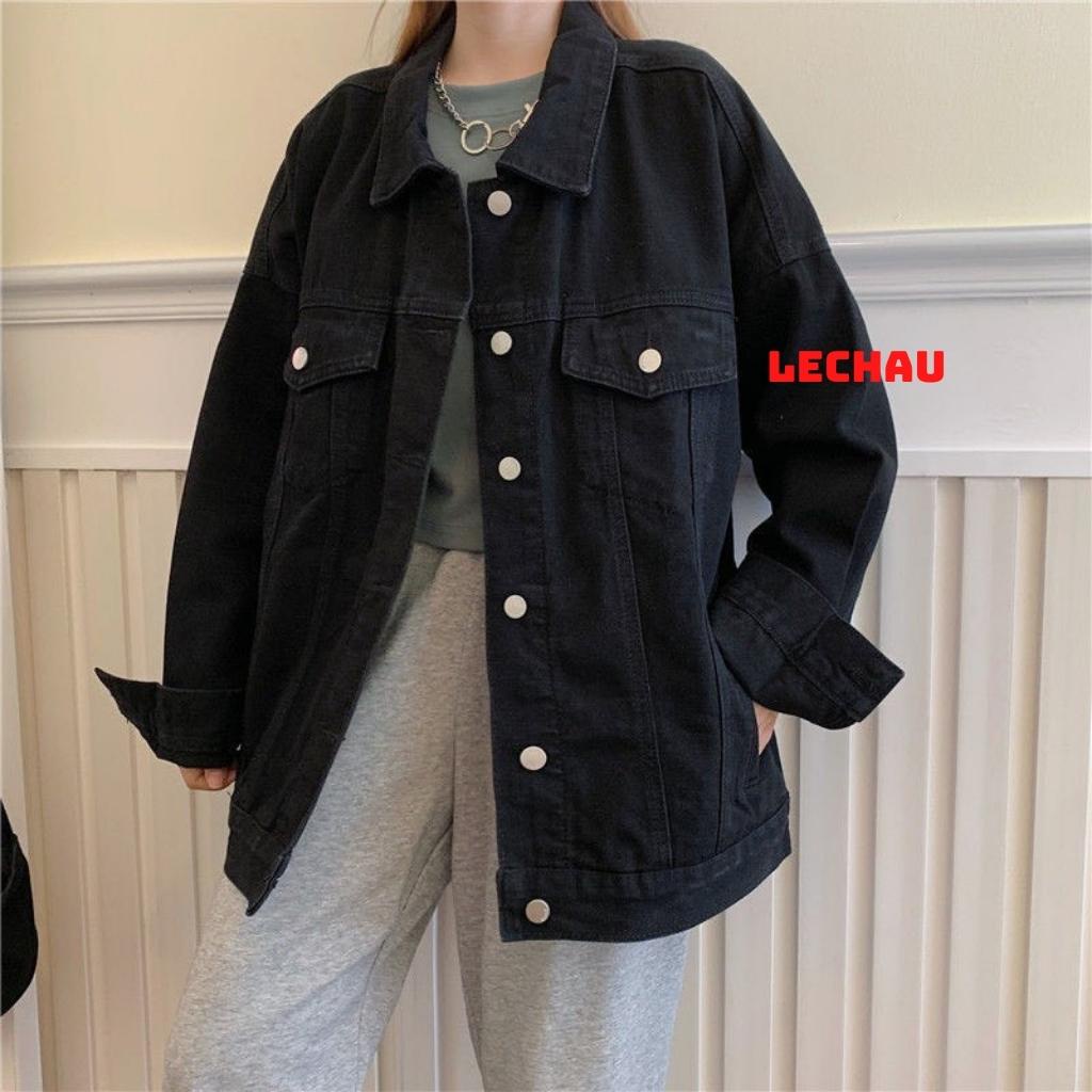 Áo khoác jean nam nữ form rộng áo khoác bò street style chống nắng basic unisex Hàn Quốc AKJ01 chất liệu jean cao cấp