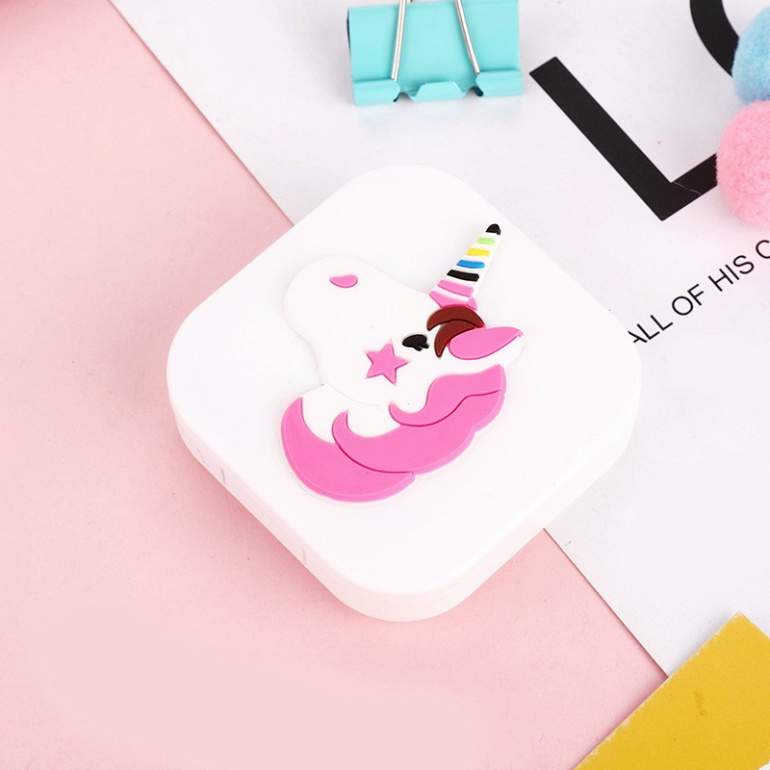 Hộp NhựaFREESHIPKhay Đựng Dụng Vệ Sinh Lens Họa Tiết Dễ Thương