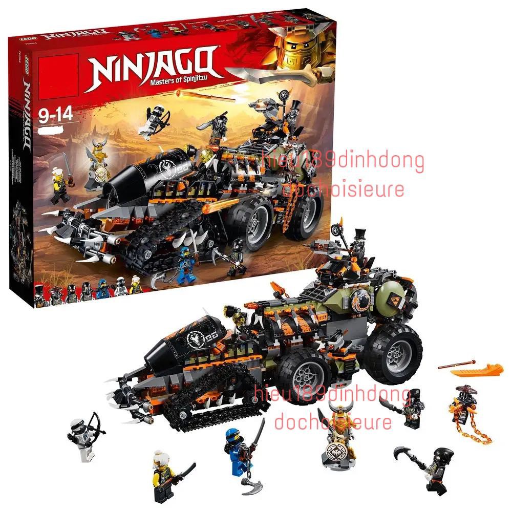 Lắp ráp xếp hình Ninjago Xe Chiến Xa Dieselnaut 70654 06089 10939