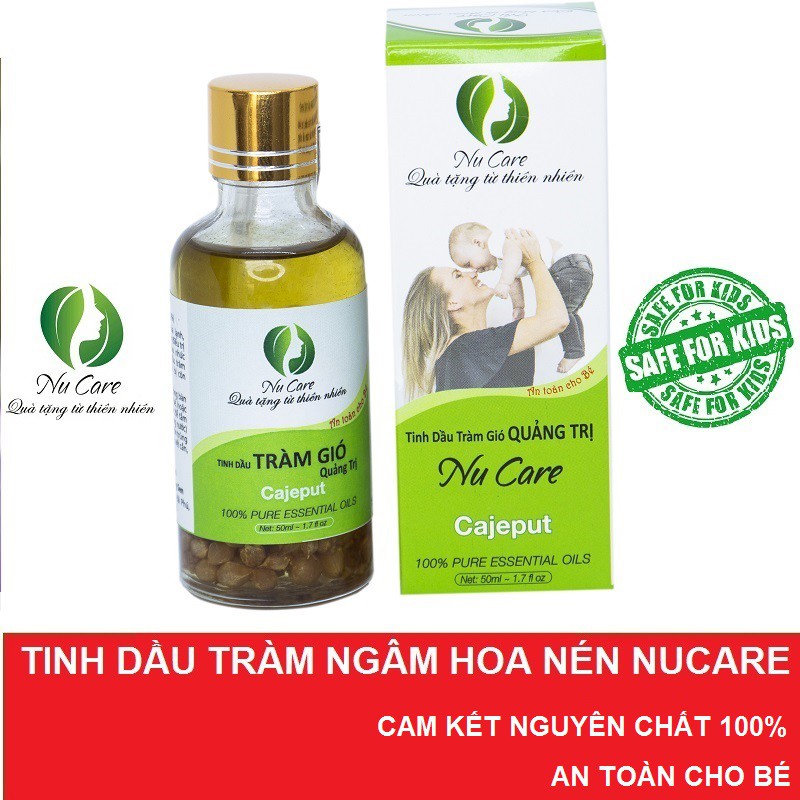 Dầu Tràm Hoa Nén nguyên chất an toàn cho bé NuCare 100ml