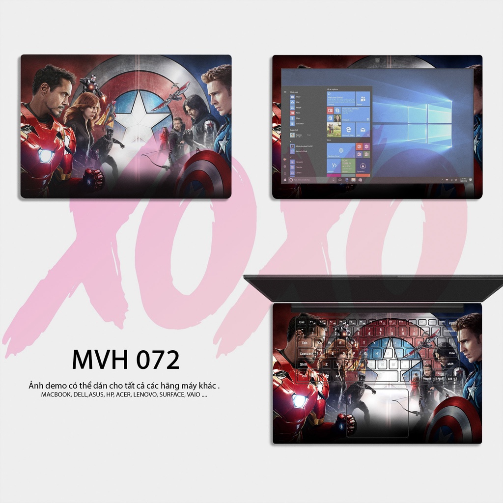 Decal Dán Laptop - Mẫu CAPTAIN AMERICA / Có decal dán cho tất cả các hãng máy tính