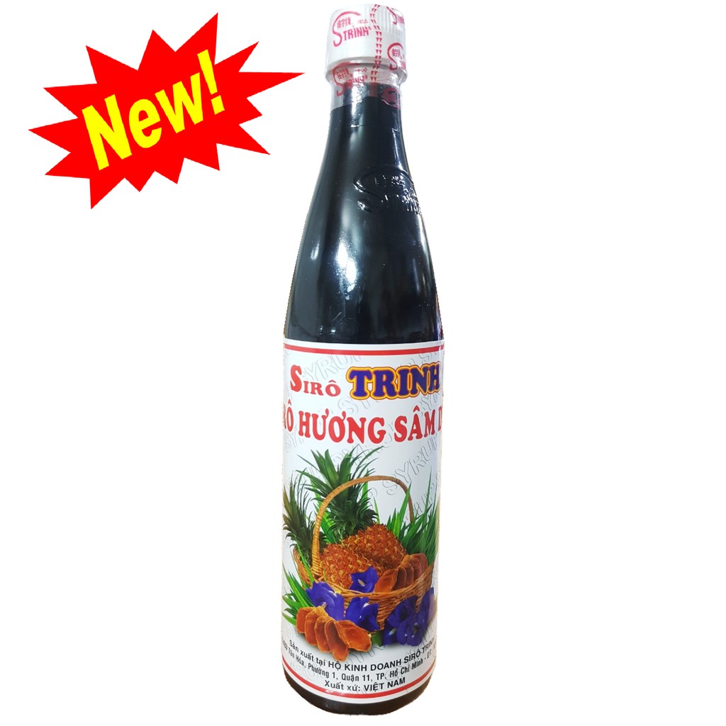 Sirô Trinh Sâm Dứa Hương Hoa Đậu Biếc 600ml