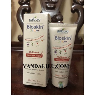 BIOSKIN JUNIOR OUTBREAK RESCUE CREAM 50ML. KEM CHĂM SÓC DA TRẺ EM TRỊ HĂM, CHÀM SỮA, VIÊM DA TRẺ EM.