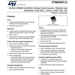 Vi điều khiển STM8S001J3
