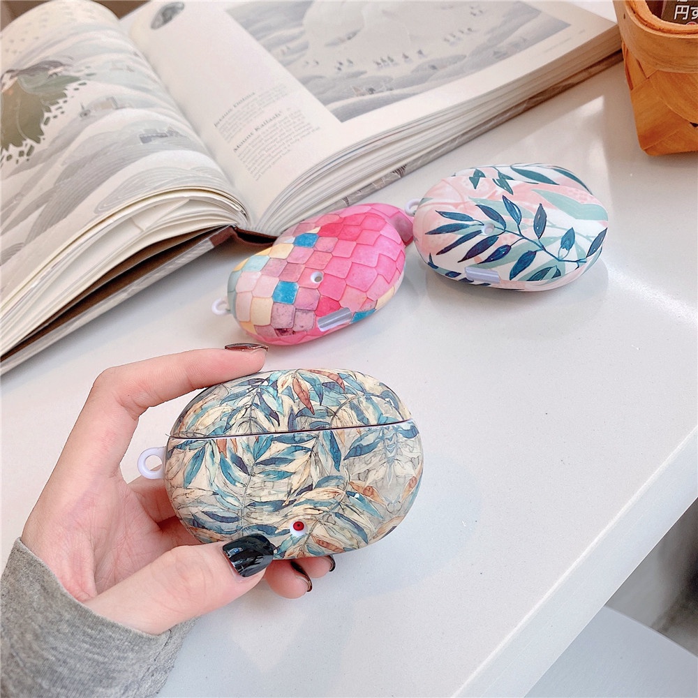 Vỏ bảo vệ tai nghe bằng PC nhám họa tiết sơn vảy cá hoạt hình