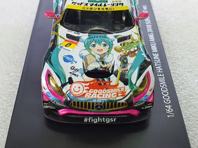 Xe Mô Hình Mercedes-AMG Hatsune Miku 2018 Super GT ver 1:64 Good Smile ( Xanh Sleiff )