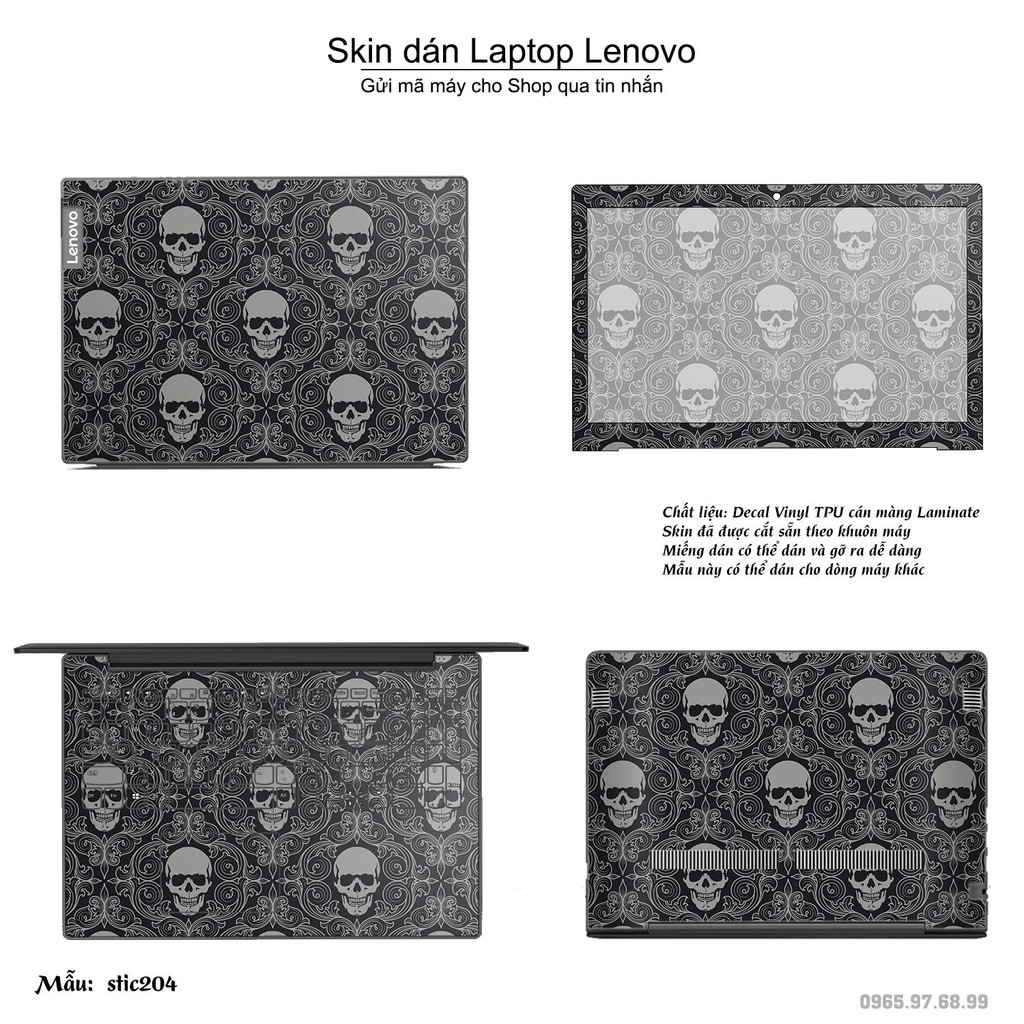 Skin dán Laptop Lenovo in hình Hoa văn sticker nhiều mẫu 33 (inbox mã máy cho Shop)