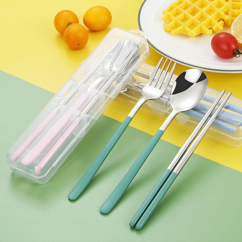 Bộ Muỗng Đũa Nĩa Bằng Thép Không Gỉ 304 Cao Cấp