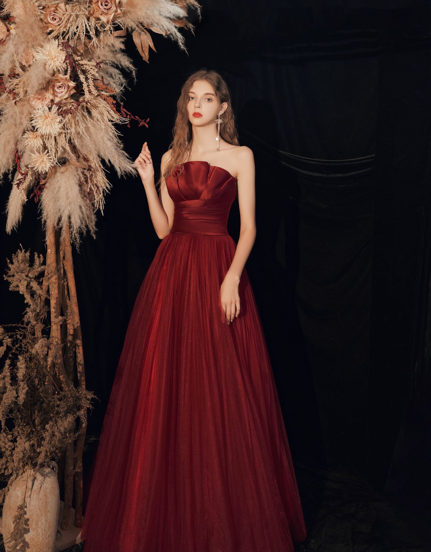 Toast clothing women new style wine red elegant banquet evening dress skirt long slim fashion dress | BigBuy360 - bigbuy360.vn