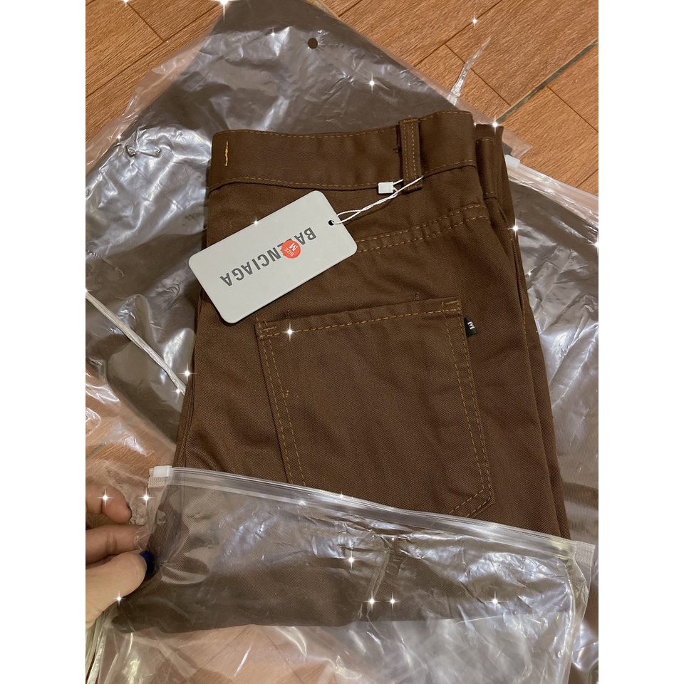 [Mã FAMARAL1 giảm 10K đơn 50K] QUẦN JEAN NỮ BAGGY BALEN MÀU NÂU
