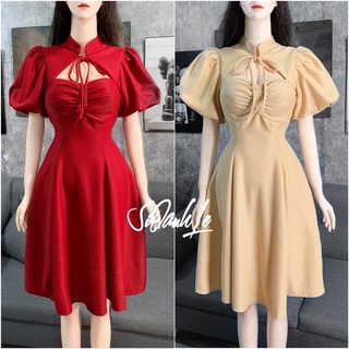 Đầm tiểu thư tay phồng D96