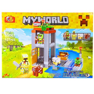 Bộ Lego Xếp Hình Mineecraft My World No.35067. Gồm 127 Chi Tiết. Lego Ninjago Lắp Ráp Đồ Chơi Cho Bé.