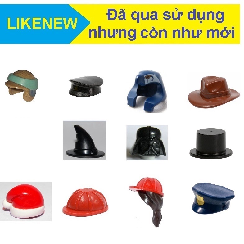 **Mua theo tùy chọn**Đồ chơi xếp hình Lego Phụ kiện Minifigure, Headgear - Các loại mũ đội cho nhân vật