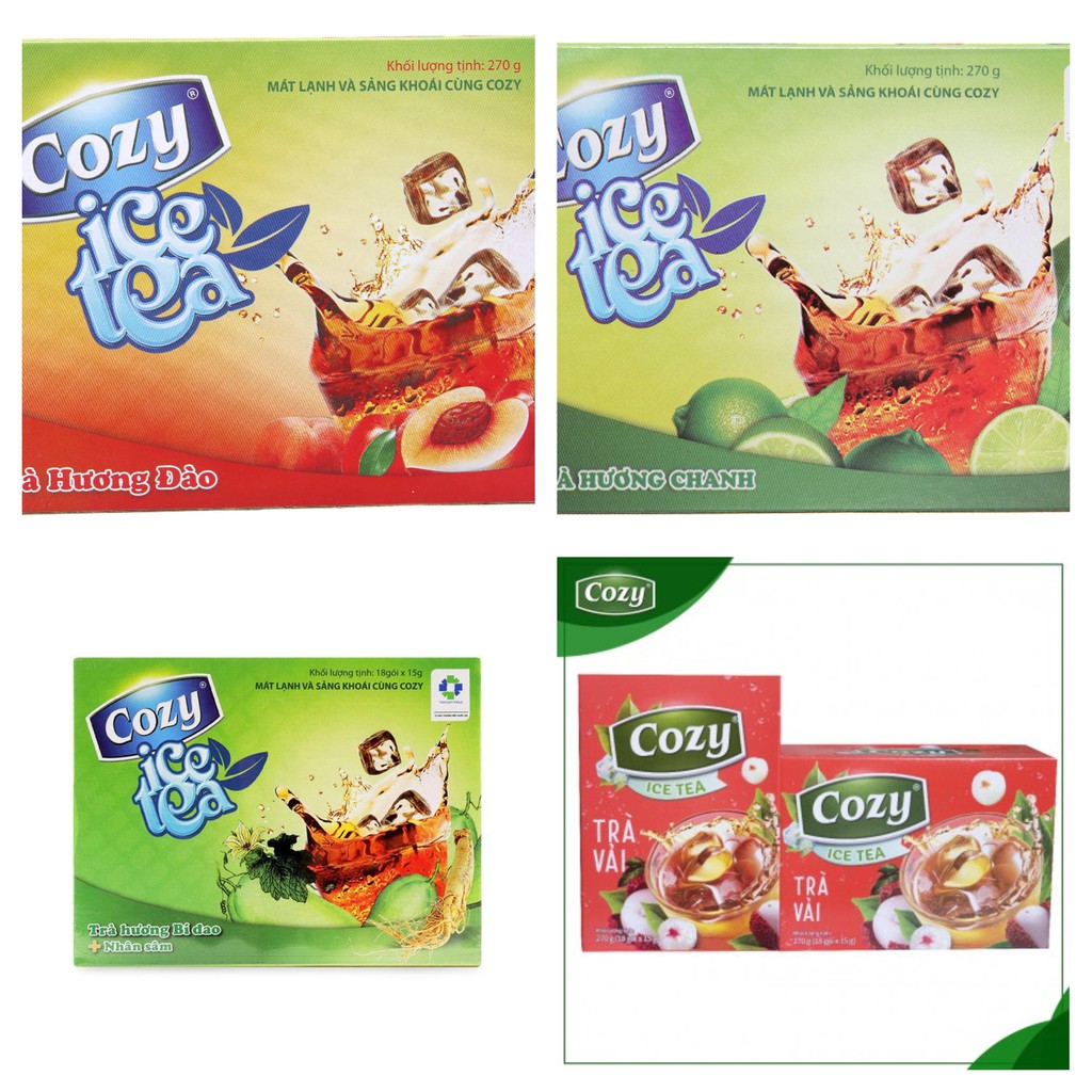 [Đủ Mùi] Trà Cozy Hòa Tan Đào/ Trà Cozy Hòa Tan Chanh/ Trà Cozy Hòa Tan Đào Sâm Bí Đao/ Trà Cozy Hòa Tan Vải Gói Lẻ